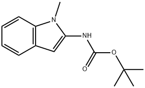 2-N-BOC-アミノ-1-メチルインドール 化学構造式