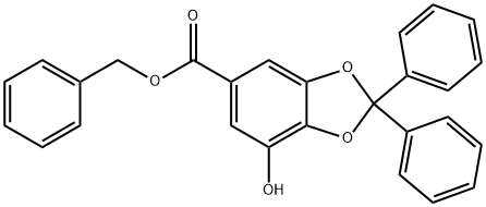 Galic Acid 3,4-Diphenylmethylene Ketal Benzyl Ester Struktur