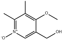 5-Hydroxymethyl-4-methoxy-2,3-dimethylpyridine N-oxide 化学構造式