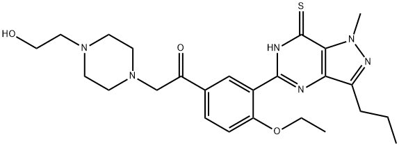 羟基硫代红地那非 结构式