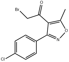 2-Bromo-1-(3-(4-chlorophenyl)-5-methylisoxazol-4-yl)ethanone Struktur