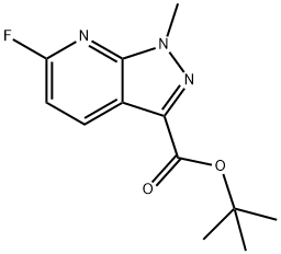 tert-butyl 6-fluoro-1-methyl-1H-pyrazolo[3,4-b]pyridine-3-carboxylate Struktur