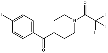 2,2,2-Trifluoro-1-(4-(4-fluorobenzoyl)piperidin-1-yl)ethanone 化学構造式