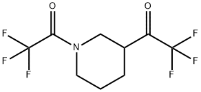 2,2,2-Trifluoro-1-[1-(2,2,2-trifluoro-acetyl)piperidin-3-yl]-ethanone Struktur