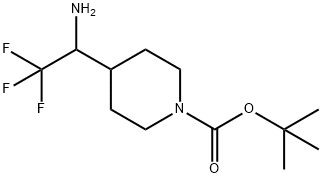 tert-Butyl 4-(2,2,2-trifluoro-1-aMinoethyl)piperidin-1-carboxylate 化学構造式