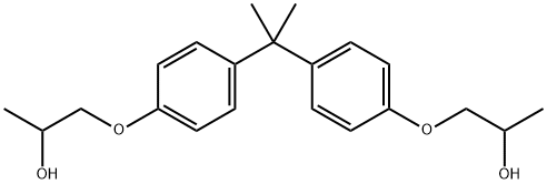 1,1-[1-甲基乙基)-双-4,1-亚苯氧基]-二-2-丙醇,116-37-0,结构式