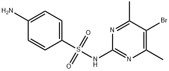 4-amino-N-(5-bromo-4,6-dimethyl-2-pyrimidinyl)benzenesulphonamide  Struktur