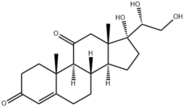 (20R)-17,20,21-トリヒドロキシプレグナ-4-エン-3,11-ジオン 化学構造式