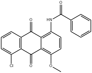 N-(5-chloro-4-methoxy-9,10-dioxo-9,10-dihydroanthracen-1-yl)benzamide Struktur