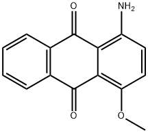 1-アミノ-4-メトキシ-9,10-アントラキノン 化学構造式