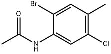 N-(2-ブロモ-5-クロロ-4-メチルフェニル)アセトアミド 化学構造式