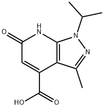 1-异丙基-3-甲基-6-氧代-6,7-二氢-1H-吡唑并[3,4-B]吡啶-4-甲酸 结构式