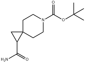 Tert-Butyl 1-Carbamoyl-6-Azaspiro[2.5]Octane-6-Carboxylate Struktur