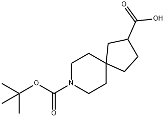 8-(TERT-ブトキシカルボニル)-8-アザスピロ[4.5]デカン-2-カルボン酸 化学構造式