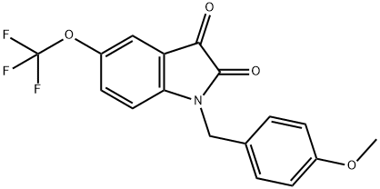 1-(4-Methoxybenzyl)-5-trifluoromethoxyisatin 化学構造式