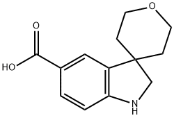 2',3',5',6'-Tetrahydrospiro[indoline-3,4'-pyran]-5-carboxylic acid Structure