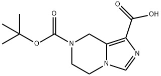 7-[(2-methylpropan-2-yl)oxycarbonyl]-6,8-dihydro-5H-imidazo[1,5-a]pyrazine-1-carboxylic acid Struktur