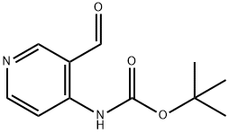 TERT-BUTYL 3-FORMYLPYRIDIN-4-YLCARBAMATE 化学構造式