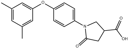 1-[4-(3,5-Dimethylphenoxy)phenyl]-5-oxopyrrolidine-3-carboxylic acid Structure