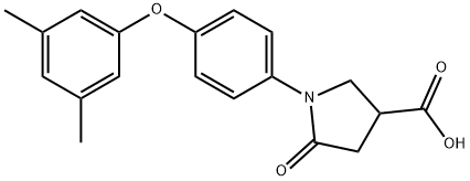 1-[4-(3,5-Dimethylphenoxy)phenyl]-5-oxopyrrolidine-3-carboxylic acid Struktur