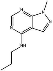 1-Methyl-{N}-propyl-1{H}-pyrazolo[3,4-{d}]pyrimidin-4-amine Struktur