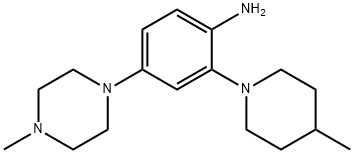 4-(4-甲基哌嗪-1-基)-2-(4-甲基哌啶-1-基)苯胺, 1160474-88-3, 结构式