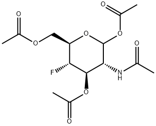 2-乙酰氨基-1,3,6-三-O-乙酰基-2,4-二脱氧-4-氟 - D-D-吡喃葡萄糖, 116049-57-1, 结构式