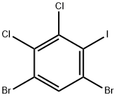 1,5-ジブロモ-2,3-ジクロロ-4-ヨードベンゼン 化学構造式