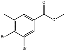 3,4-二溴-5-甲基苯甲酸甲酯,1160574-54-8,结构式