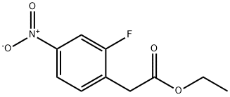2-(2-フルオロ-4-ニトロフェニル)酢酸エチル 化学構造式