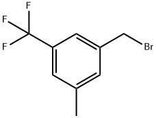 1-(溴甲基)-3-甲基-5-(三氟甲基)苯 结构式