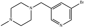 1-((5-bromopyridin-3-yl)methyl)-4-methylpiperazine 化学構造式