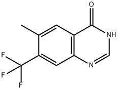 6-甲基-7-(三氟甲基)-4(3H)-喹唑啉酮, 1160994-09-1, 结构式