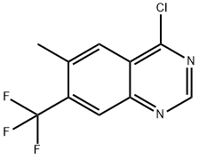 4-氯-6-甲基-7-(三氟甲基)喹唑啉 结构式