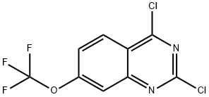 2,4-二氯-7-三氟甲氧基喹唑啉 结构式