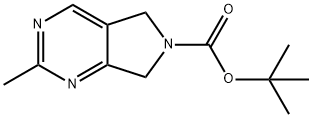 5,7-二氢-2-甲基-6H-吡咯并[3,4-D]嘧啶-6-羧酸叔丁酯,1160995-19-6,结构式