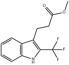 Methyl 3-(2-(trifluoroMethyl)-1H-indol-3-yl)propanoate 化学構造式