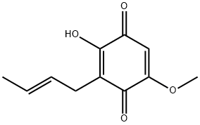 116138-71-7 2,5-Cyclohexadiene-1,4-dione,3-(2-butenyl)-2-hydroxy-5-methoxy-,(E)-(9CI)