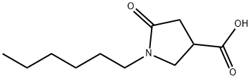 1-己基-5-氧代吡咯烷-3-羧酸, 116167-27-2, 结构式