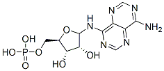4-amino-8-(ribofuranosylamino)pyrimido(5,4-d)pyrimidine-5'-phosphate Structure