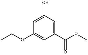 甲基3-乙氧基-5-羟基苯甲酸, 116169-07-4, 结构式
