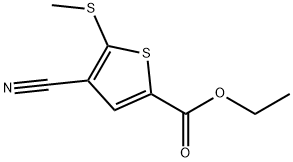 4-氰基-5-甲硫基噻吩-2-甲酸乙酯,116170-84-4,结构式