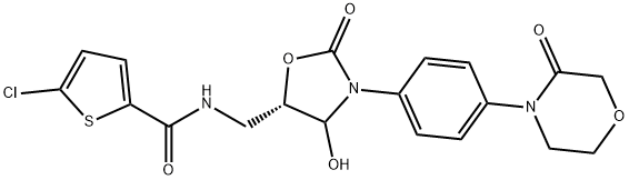 Rivaroxaban Hydroxyoxazalone Metabolite
(Mixture of Diastereomers) Structure