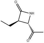 2-Azetidinone, 4-acetyl-3-ethyl-, (3R-trans)- (9CI) Struktur
