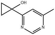Cyclopropanol, 1-(6-methyl-4-pyrimidinyl)- (9CI) Struktur