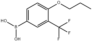 4-プロポキシ-3-(トリフルオロメチル)フェニルボロン酸 化学構造式