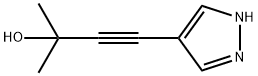 3-Butyn-2-ol, 2-methyl-4-(1H-pyrazol-4-yl)- (9CI) 结构式