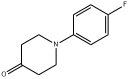 1-(p-フルオロフェニル)-4-ピペリドン 化学構造式