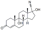 17Β- 氰基 -9Α,17Α- 二羟雄甾 -4- 烯 -3- 酮,116256-35-0,结构式