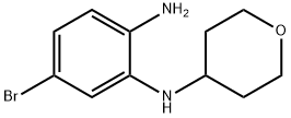 1,2-Benzenediamine, 4-bromo-N2-(tetrahydro-2H-pyran-4-yl)- 化学構造式